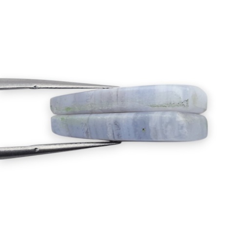Agat blue lace para kanoszonów z dziurką 24x18 mm nr R941