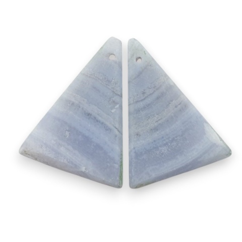 Agat blue lace para kanoszonów z dziurką 24x18 mm nr R941