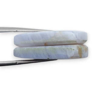 Agat blue lace para kanoszonów z dziurką 24x20 mm nr R928