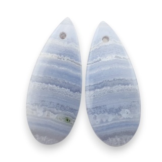 Agat blue lace para kanoszonów z dziurką 26x11 mm nr R932