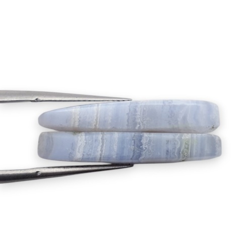 Agat blue lace para kanoszonów z dziurką 26x11 mm nr R932
