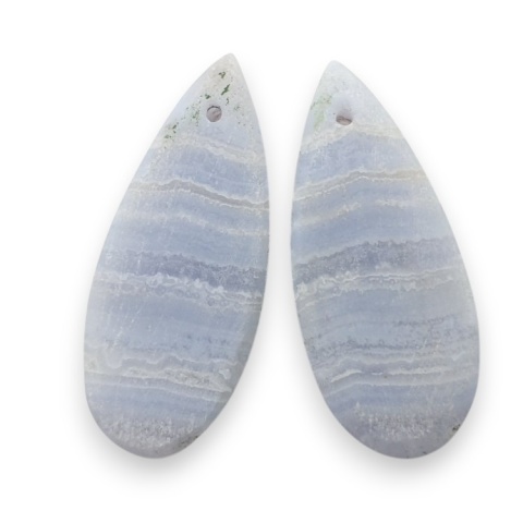 Agat blue lace para kanoszonów z dziurką 26x11 mm nr R932
