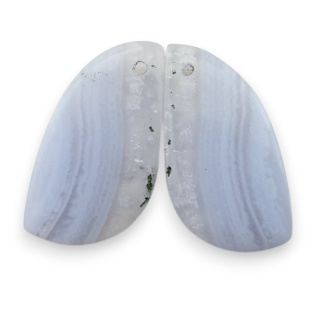 Agat blue lace para kanoszonów z dziurką 26x13 mm nr R931