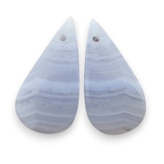 Agat blue lace para kanoszonów z dziurką 26x13 mm nr R943