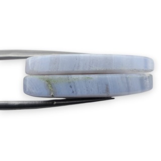 Agat blue lace para kanoszonów z dziurką 26x14 mm nr R961