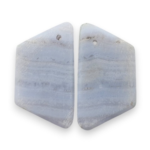 Agat blue lace para kanoszonów z dziurką 26x14 mm nr R961