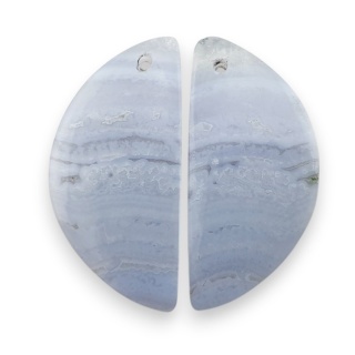 Agat blue lace para kanoszonów z dziurką 27x13 mm nr R960