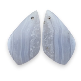 Agat blue lace para kanoszonów z dziurką 27x15 mm nr R954