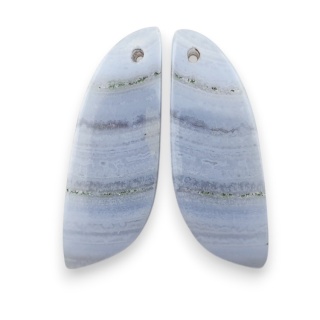 Agat blue lace para kanoszonów z dziurką 28x10 mm nr R964