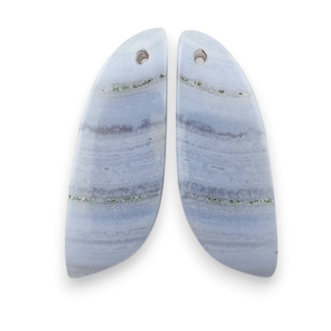 Agat blue lace para kanoszonów z dziurką 28x10 mm nr R964