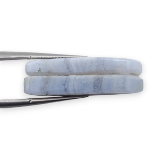 Agat blue lace para kanoszonów z dziurką 28x10 mm nr R964