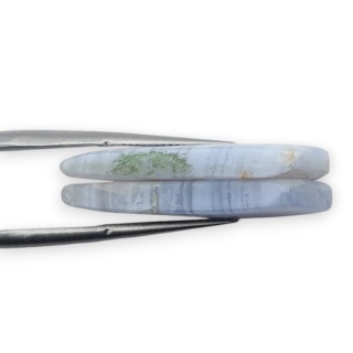 Agat blue lace para kanoszonów z dziurką 28x13 mm nr R934