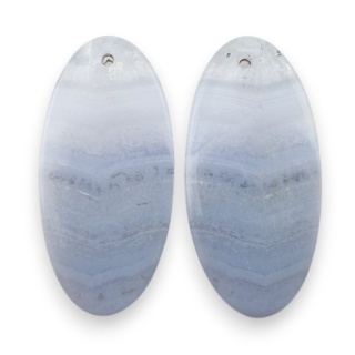 Agat blue lace para kanoszonów z dziurką 28x14 mm nr R919