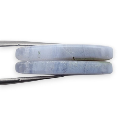 Agat blue lace para kanoszonów z dziurką 28x14 mm nr R919