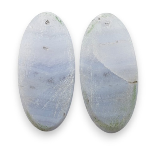 Agat blue lace para kanoszonów z dziurką 28x14 mm nr R919