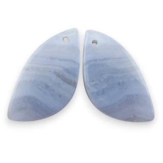 Agat blue lace para kanoszonów z dziurką 28x14 mm nr R942