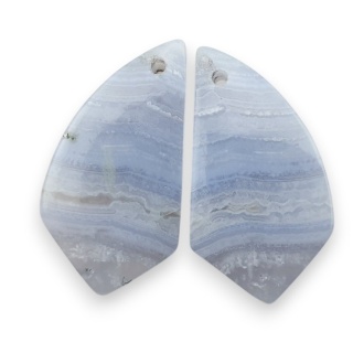 Agat blue lace para kanoszonów z dziurką 28x15 mm nr R940