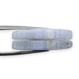 Agat blue lace para kanoszonów z dziurką 28x15 mm nr R940