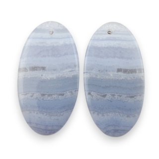 Agat blue lace para kanoszonów z dziurką 28x15 mm nr R974