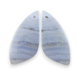 Agat blue lace para kanoszonów z dziurką 29x13 mm nr R963