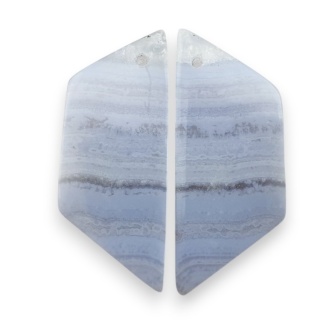 Agat blue lace para kanoszonów z dziurką 30x12 mm nr R968