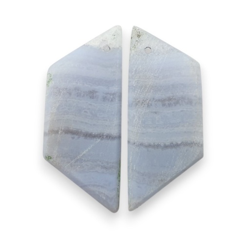 Agat blue lace para kanoszonów z dziurką 30x12 mm nr R968