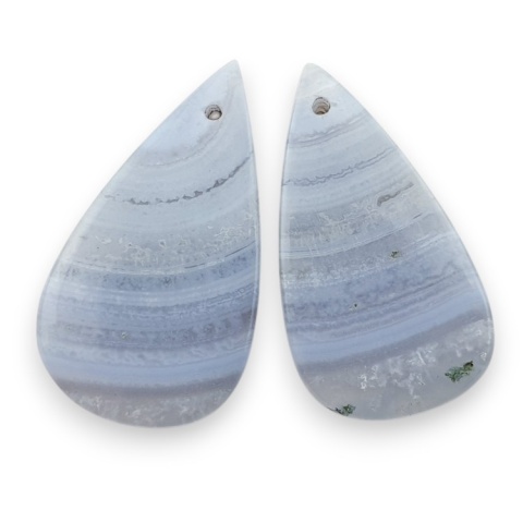 Agat blue lace para kanoszonów z dziurką 30x16 mm nr R936