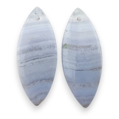 Agat blue lace para kanoszonów z dziurką 31x13 mm nr R929