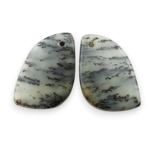 Agat dendrytowy para kaboszon z dziurką 22x14 mm nr R502