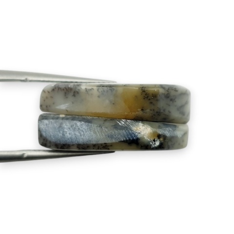 Agat dendrytowy para kaboszon z dziurką 22x14 mm nr R502