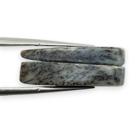 Agat dendrytowy para kaboszon z dziurką 25x12 mm nr R486