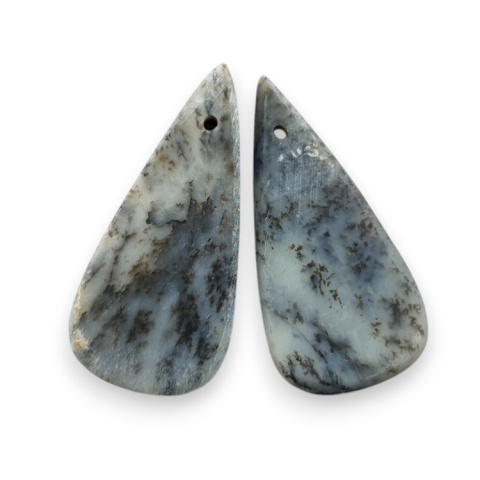 Agat dendrytowy para kaboszon z dziurką 25x12 mm nr R486