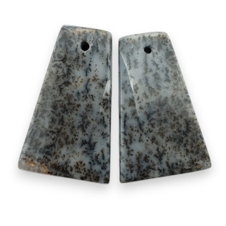 Agat dendrytowy para kaboszon z dziurką 25x15 mm nr R491