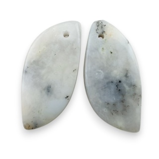 Agat dendrytowy para kaboszon z dziurką 26x12 mm nr R484