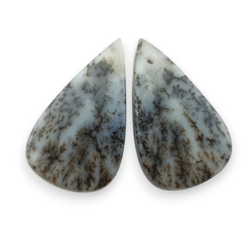 Agat dendrytowy para kaboszon z dziurką 26x15 mm nr R483