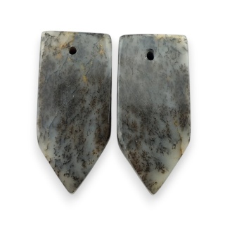 Agat dendrytowy para kaboszon z dziurką 27x12 mm nr R500