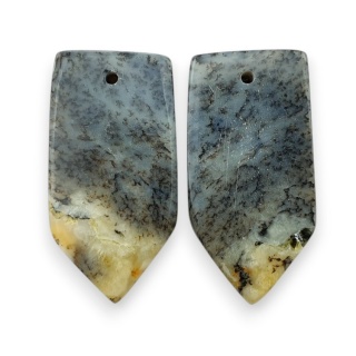 Agat dendrytowy para kaboszon z dziurką 27x13 mm nr R503