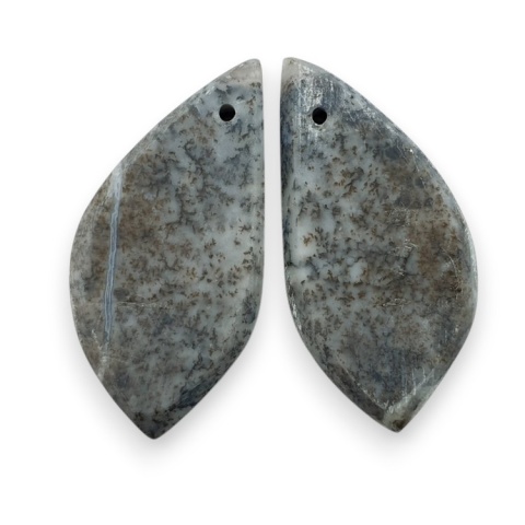 Agat dendrytowy para kaboszon z dziurką 27x13 mm nr R519