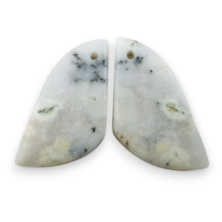 Agat dendrytowy para kaboszon z dziurką 27x14 mm nr R498