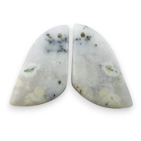 Agat dendrytowy para kaboszon z dziurką 27x14 mm nr R498