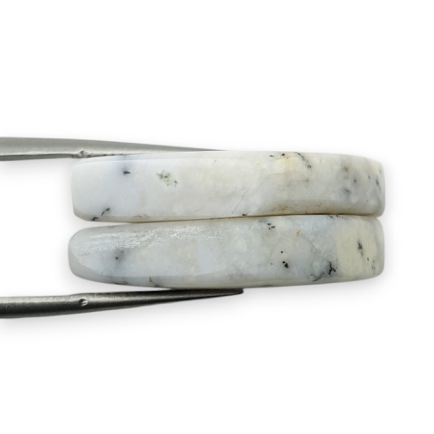 Agat dendrytowy para kaboszon z dziurką 27x14 mm nr R498