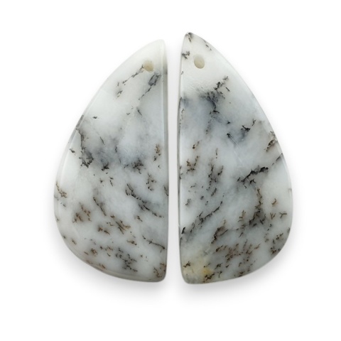 Agat dendrytowy para kaboszon z dziurką 28x13 mm nr R485