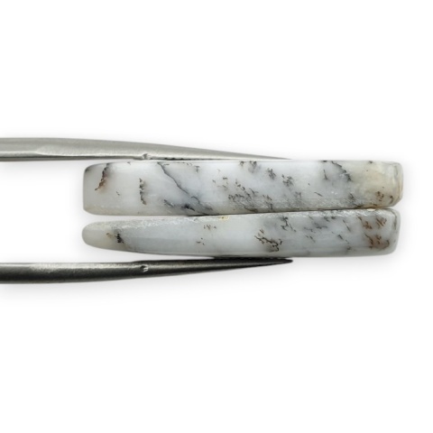 Agat dendrytowy para kaboszon z dziurką 28x13 mm nr R485