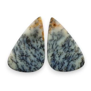 Agat dendrytowy para kaboszon z dziurką 28x16 mm nr R511