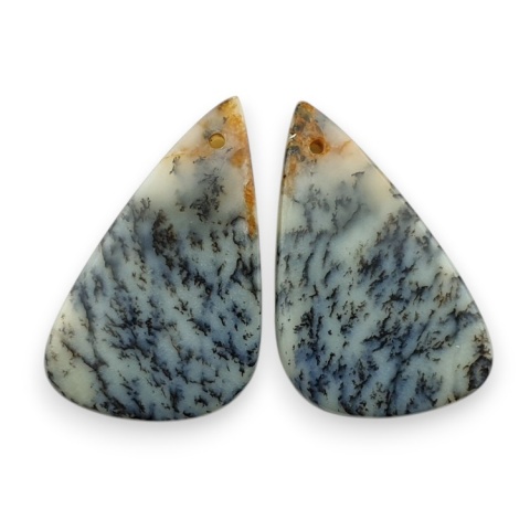 Agat dendrytowy para kaboszon z dziurką 28x16 mm nr R511