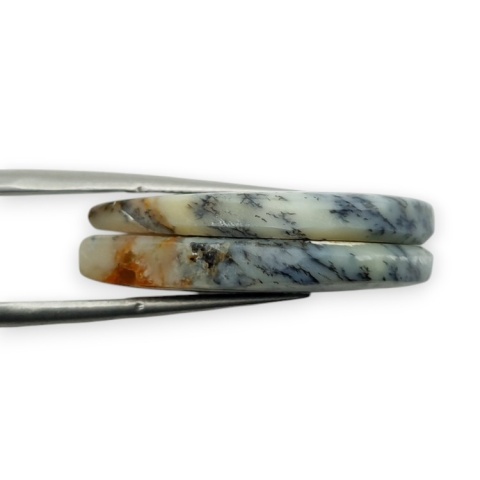 Agat dendrytowy para kaboszon z dziurką 28x16 mm nr R511