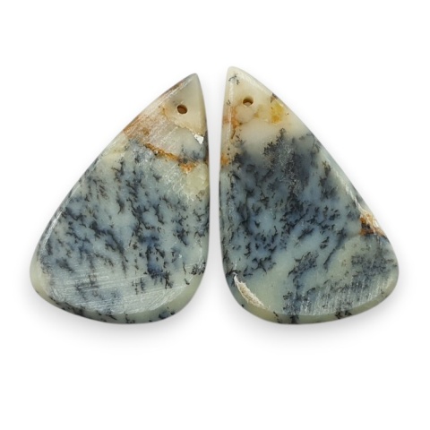 Agat dendrytowy para kaboszon z dziurką 28x16 mm nr R511