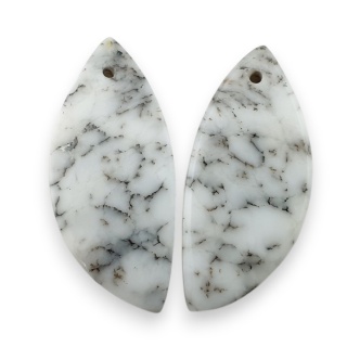 Agat dendrytowy para kaboszon z dziurką 31x14 mm nr R517