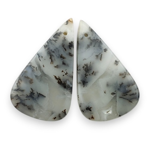 Agat dendrytowy para kaboszon z dziurką 31x18 mm nr R520