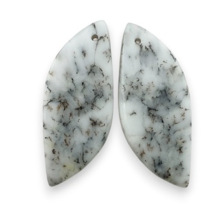 Agat dendrytowy para kaboszon z dziurką 32x13 mm nr R508